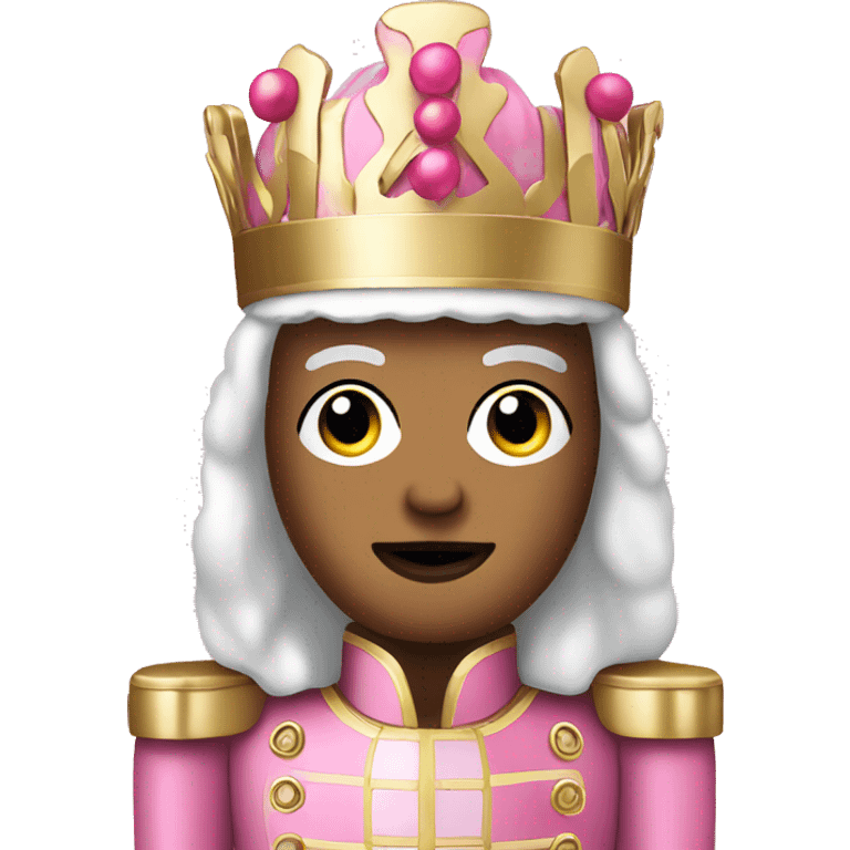 Pink and gold nutcracker emoji