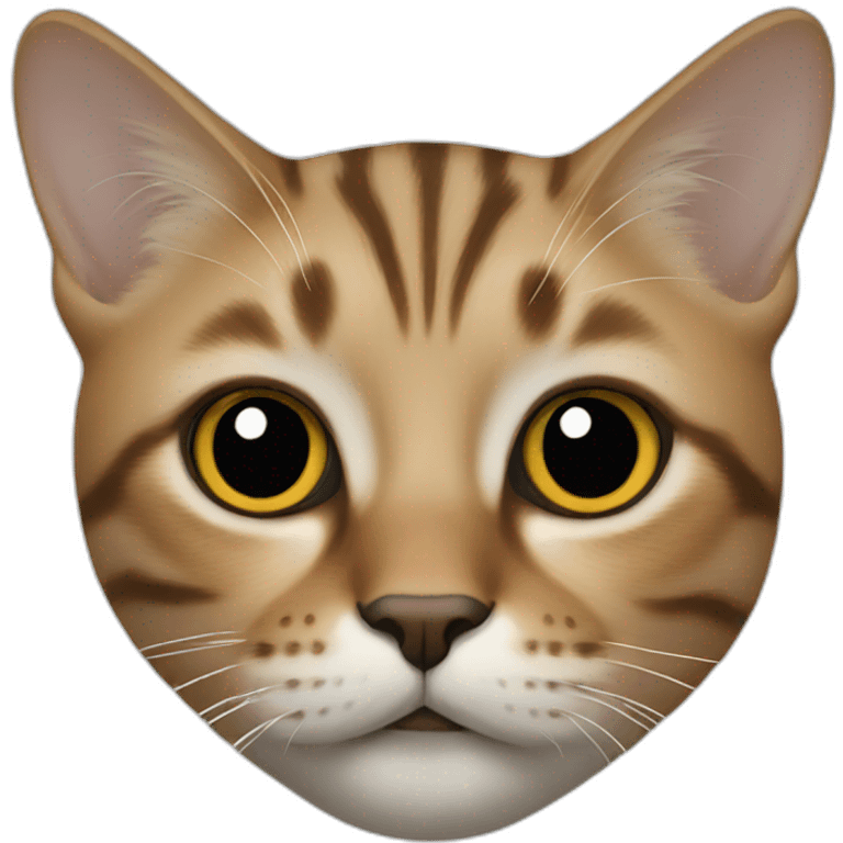 Cat with black area around nose emoji