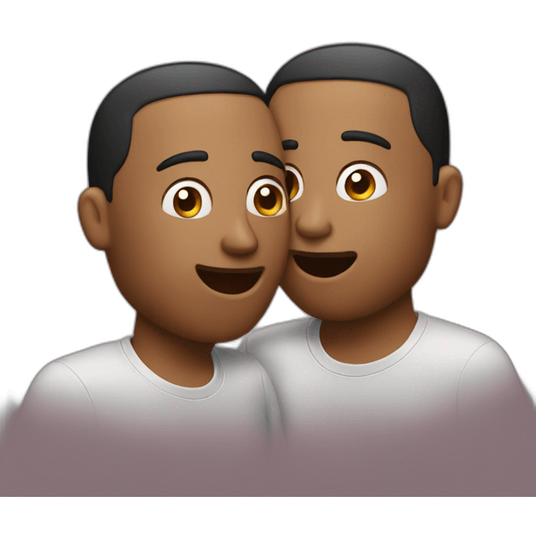 Two gay guys gossiping emoji