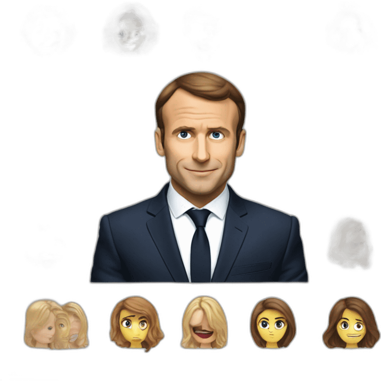 macron sur Brigitte emoji