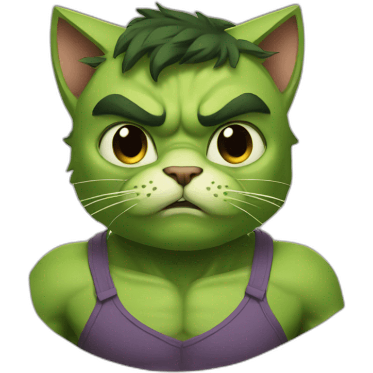 Hulk cat emoji