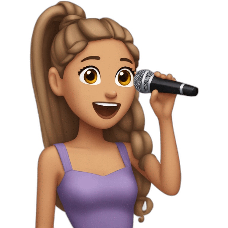 Ariana Grande singing emoji