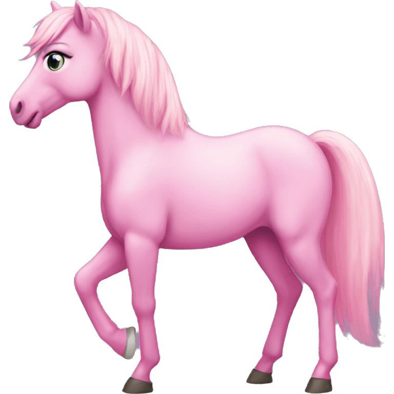 A pink Pony  emoji