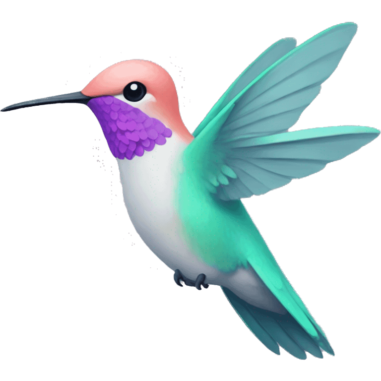 a pastel hummingbird emoji