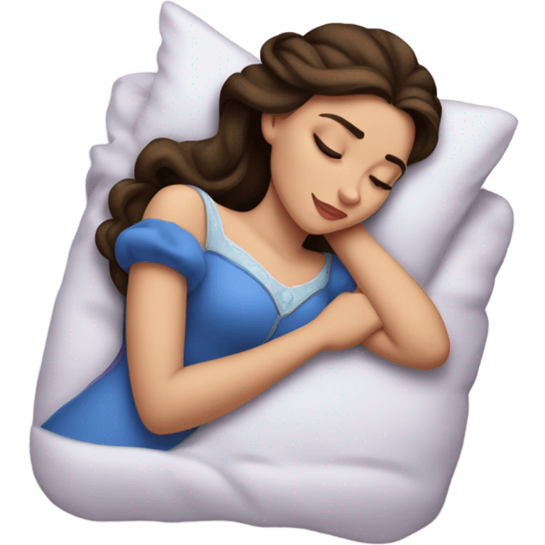 Sleeping brunette beauty Disney emoji