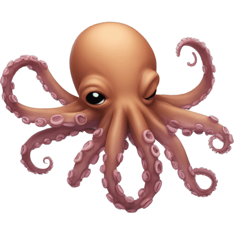 Octopus doing a backflip emoji