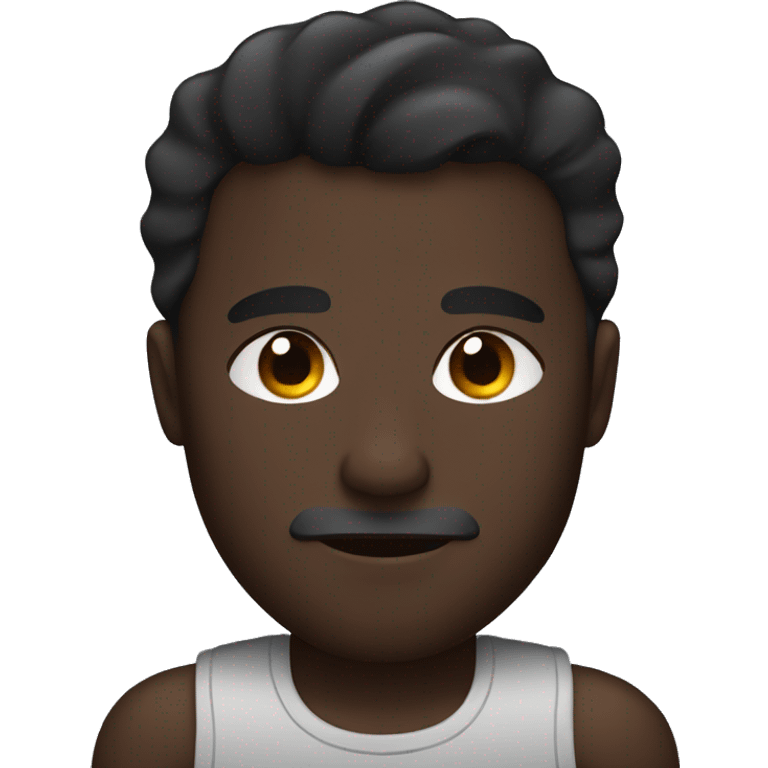 muscular dark-skinned man sleeping emoji