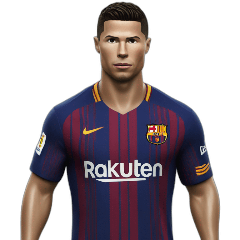 Ronaldo con la equipacion del barca emoji