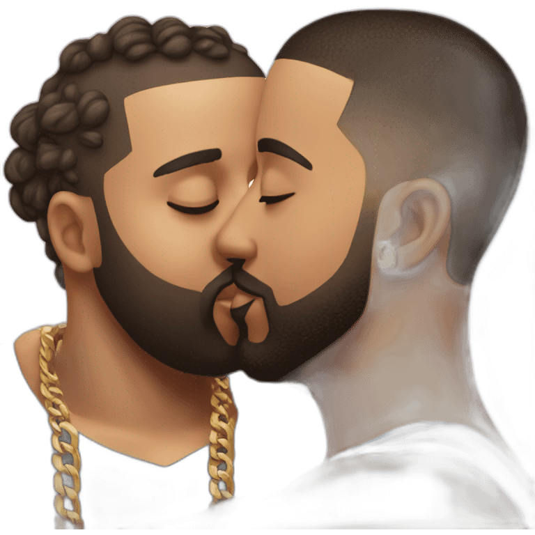 drake and dj khaled kissing emoji