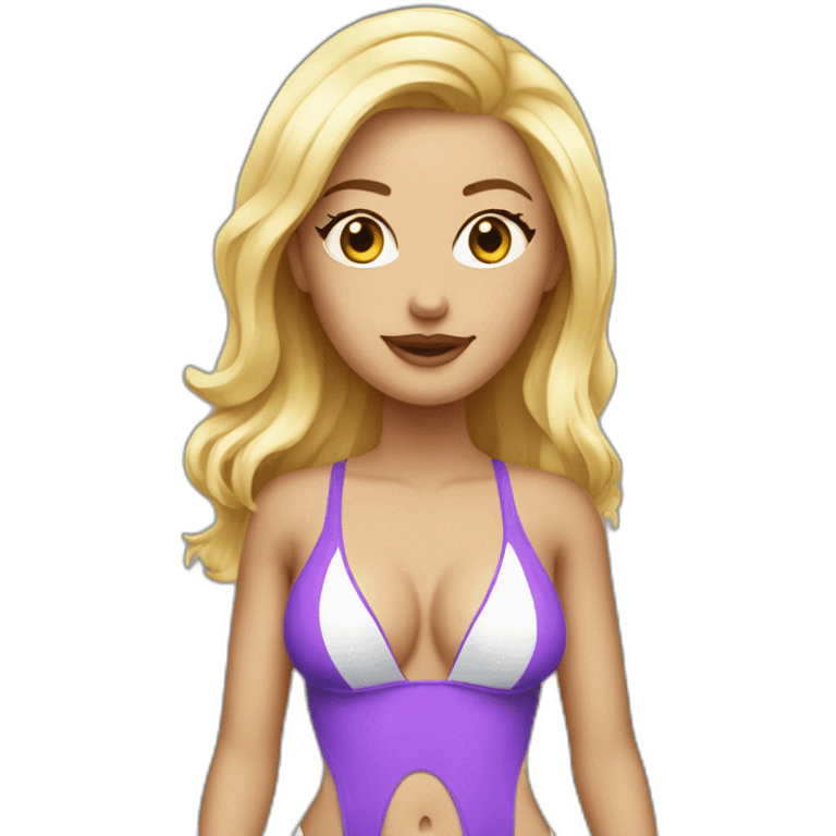 blonde sexy chic in swimsuit emoji