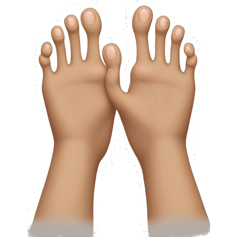 People holding toes emoji