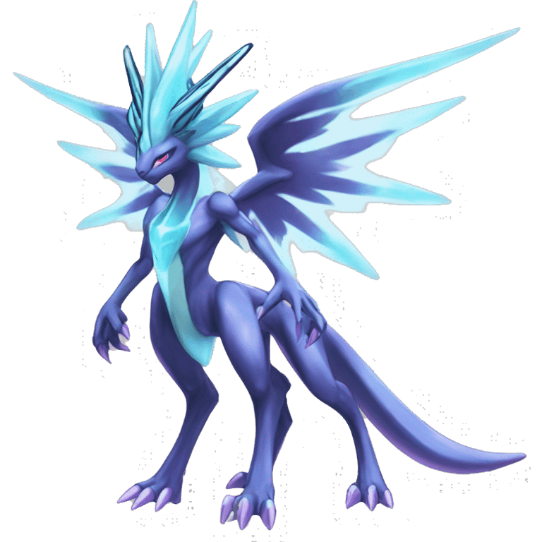  cool edgy shiny colorful godly ethereal Suicune-Dialga-Fakemon full body emoji