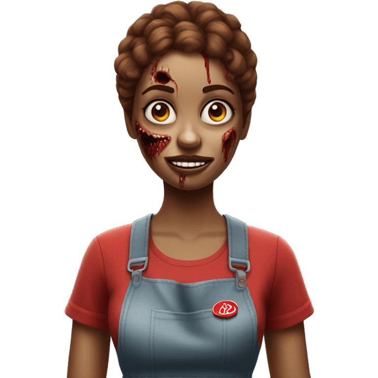 Wendys girl but make her a zombie  emoji