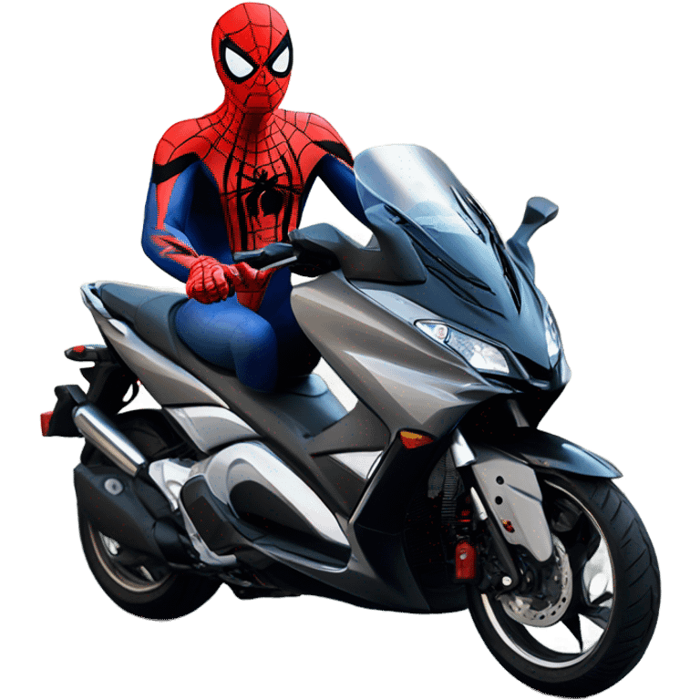 Spider-Man on yamaha tmax 2016 emoji