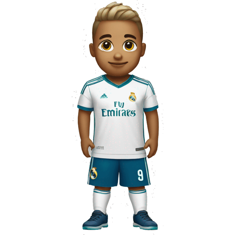 Little chick wearing a real madrid jersey emoji