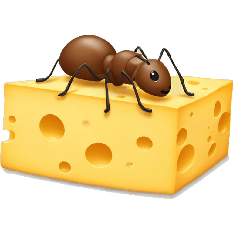 ant swimming in cheese emoji