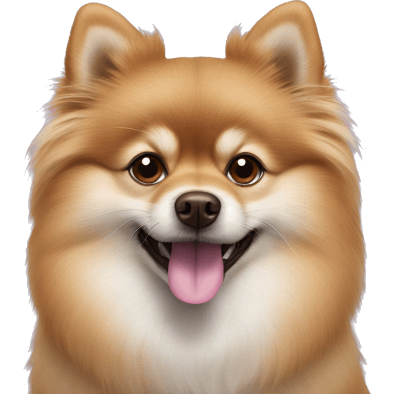 Brown pomeranian spitz with lilac nose emoji