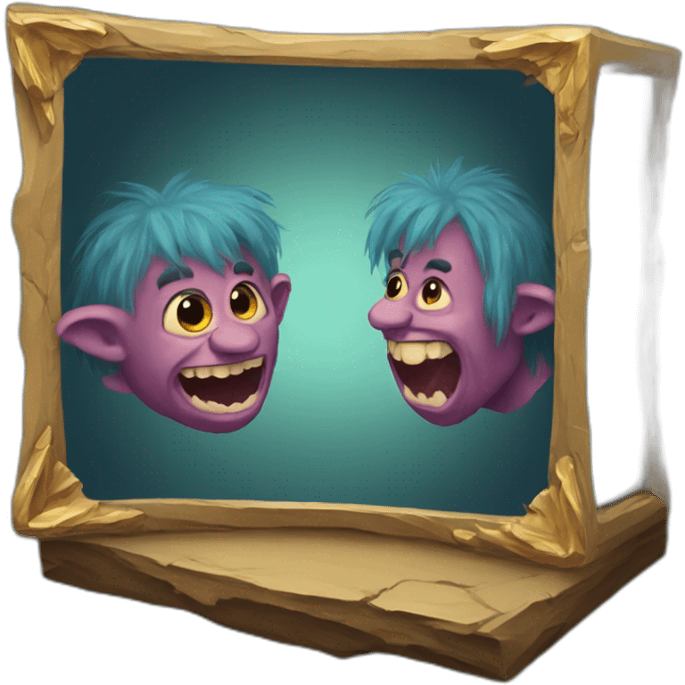 The troll and the magic mirror emoji