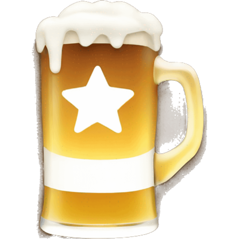 Beer with star emoji