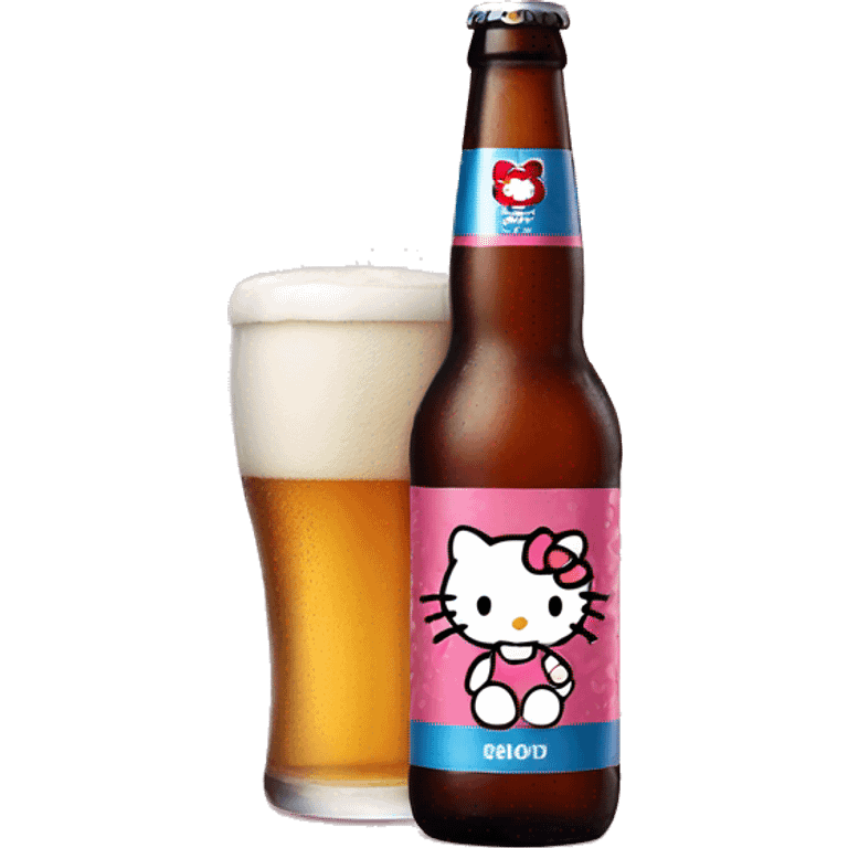 hello kitty  beer emoji