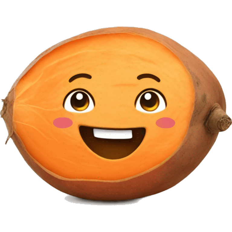 sweet potato smiling  emoji