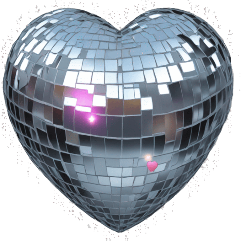  mirrorball heart emoji