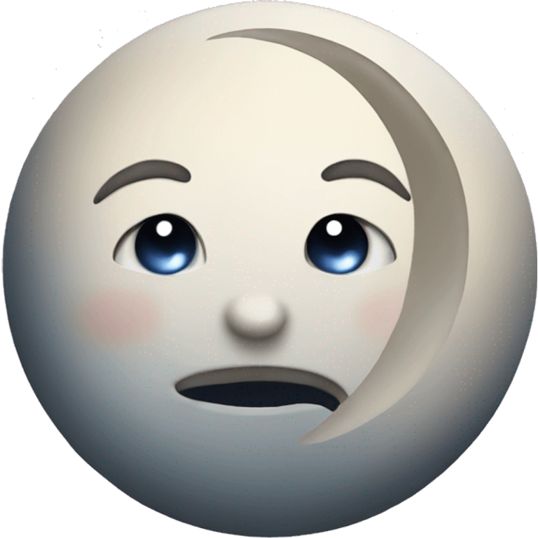 Moon astrology symbol with cute face emoji