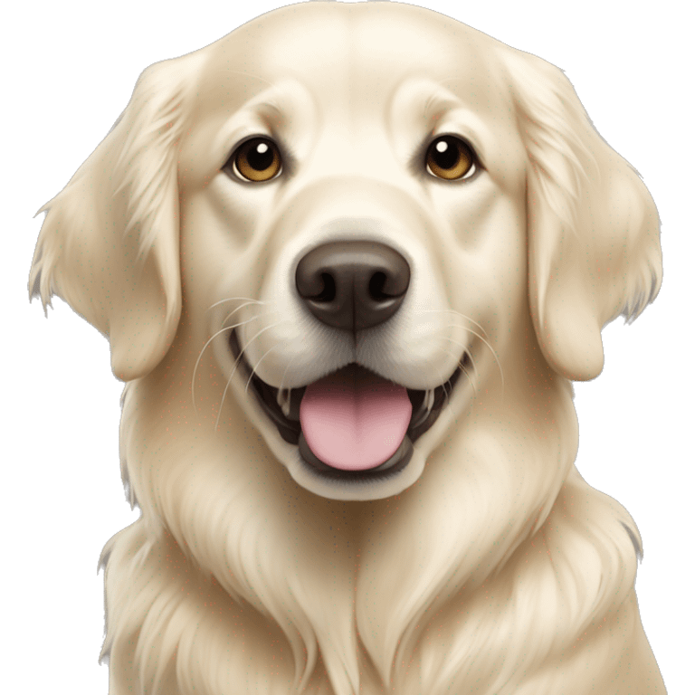 Creme White golden Retriever  emoji