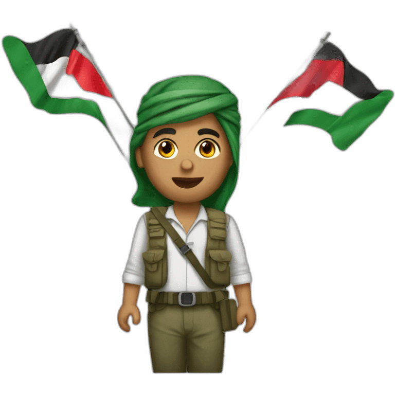 Freedom fighter from Palestine emoji