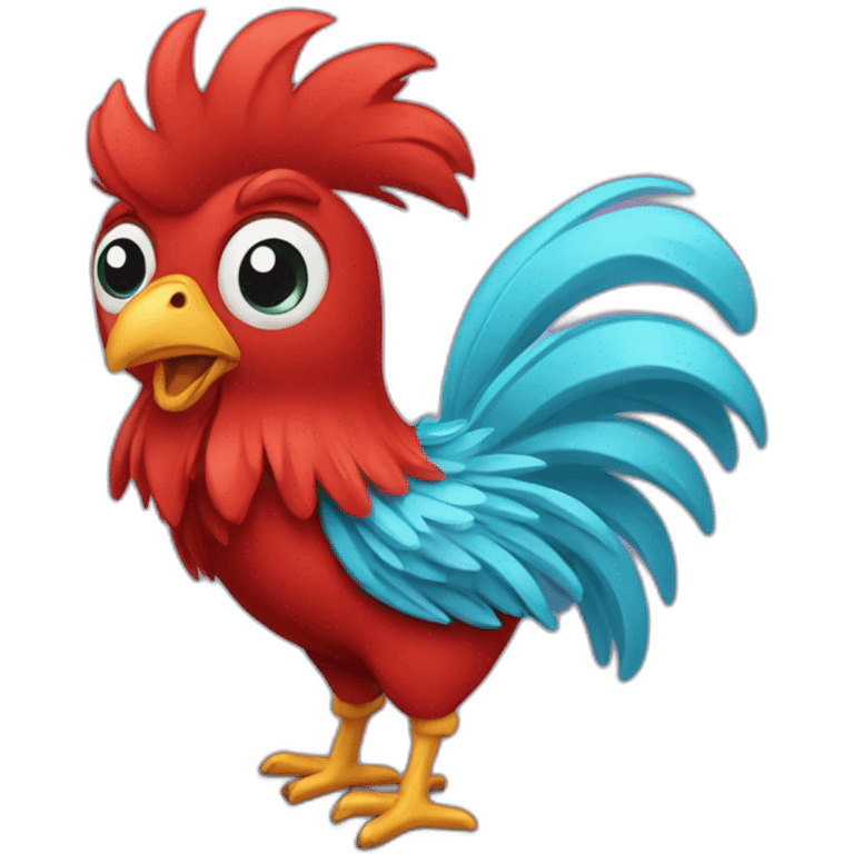 cute red rooster futbol emoji