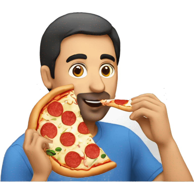 turkish man eating a pizza emoji