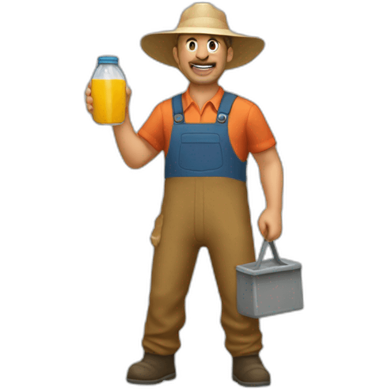 juice bottle whipping farmer emoji