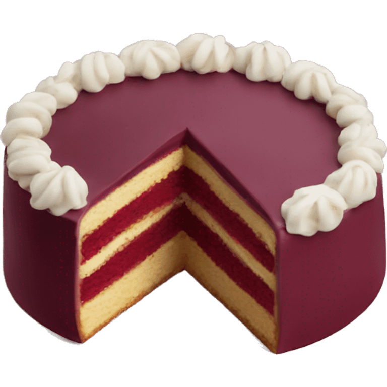 Burgundy cake emoji