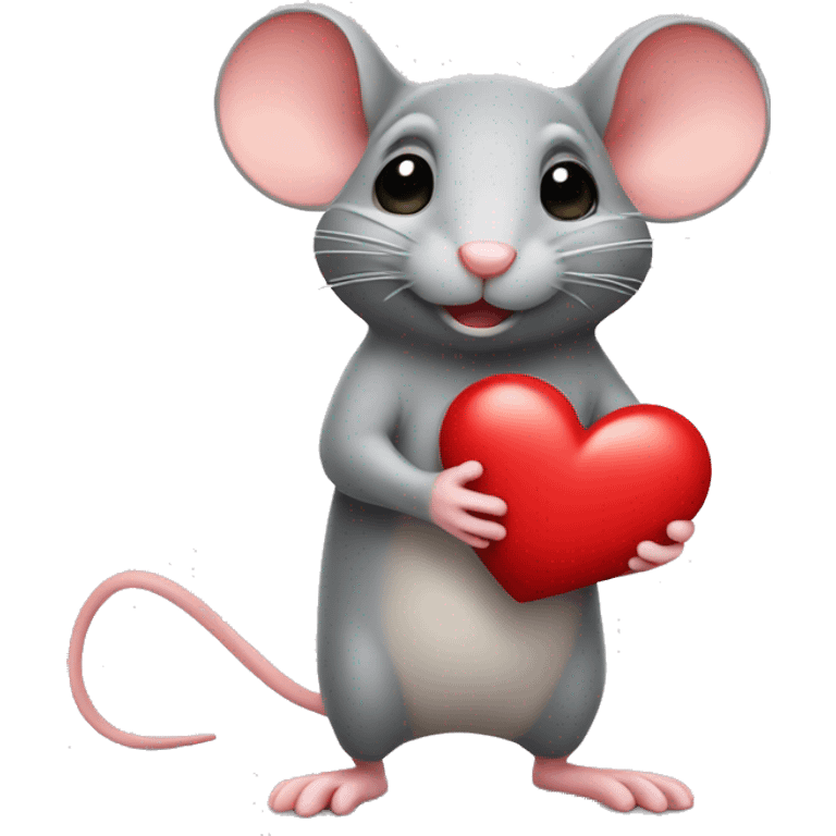 Mouse with heart  emoji