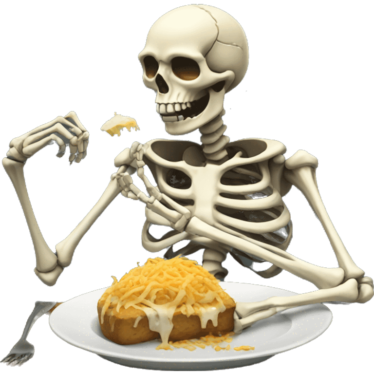 skeleton eating emoji