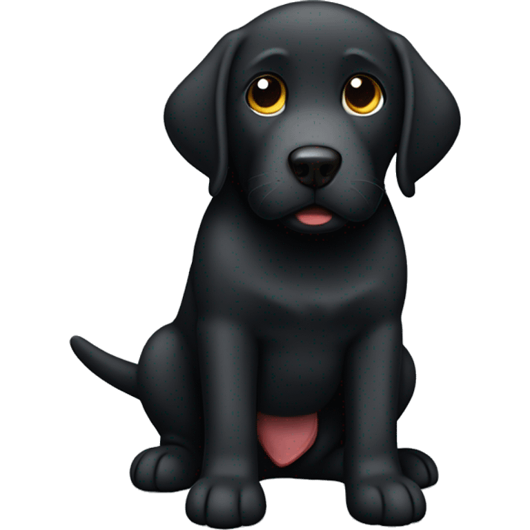 Black lab who’s stomach hurts emoji