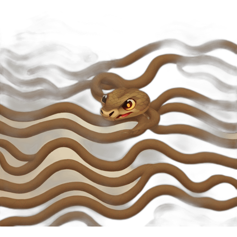 Angry brown  snake emoji