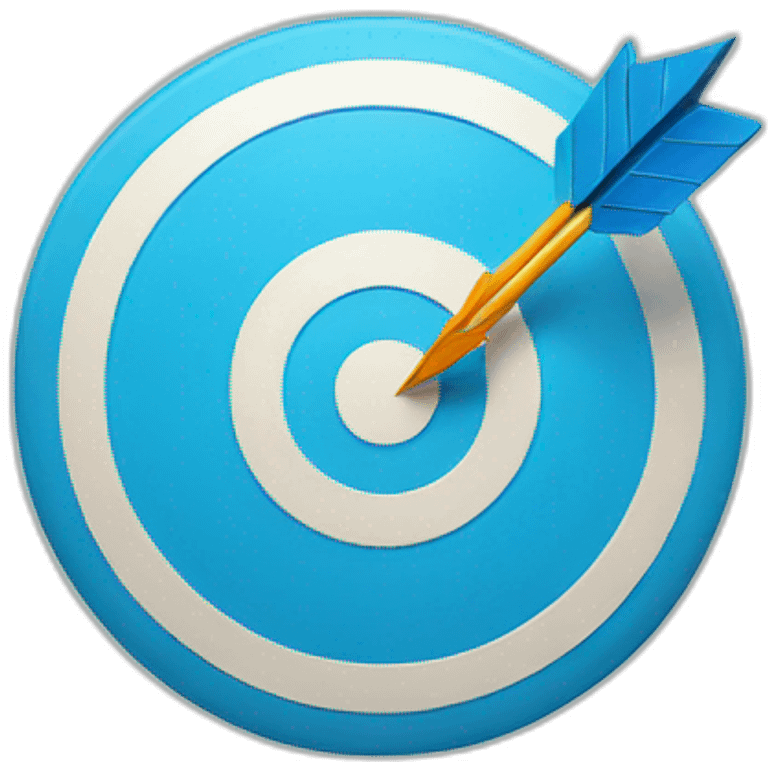 blue target with arrow emoji