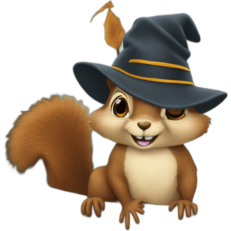 Squirrel as Harry Potter world wizard emoji