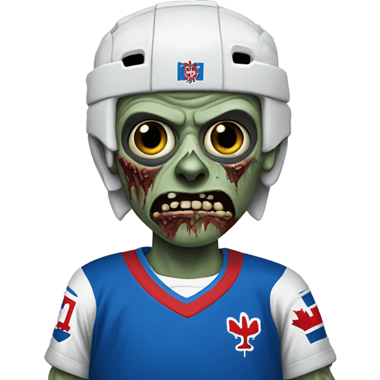 Zombie wearing Montreal hockey shirt emoji