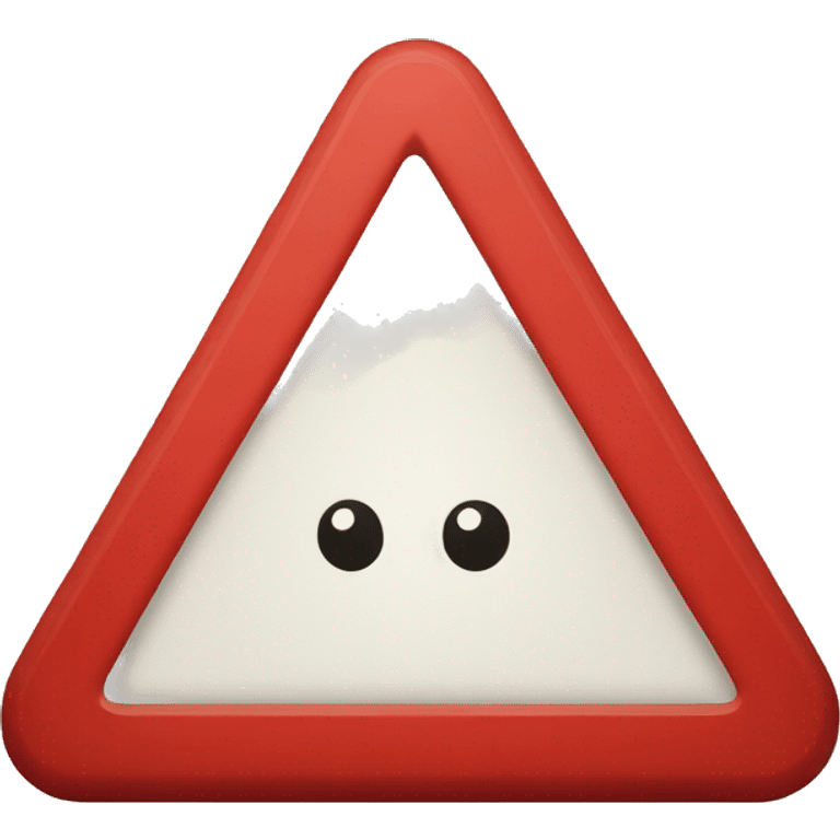 Red alert triangle with exclamation mark emoji