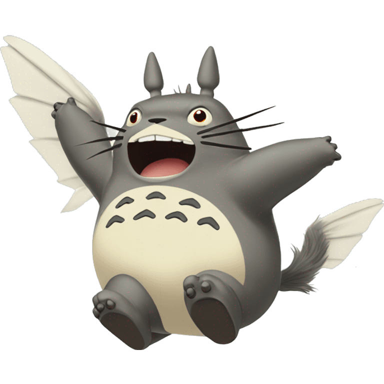 Totoro taking à flight  emoji