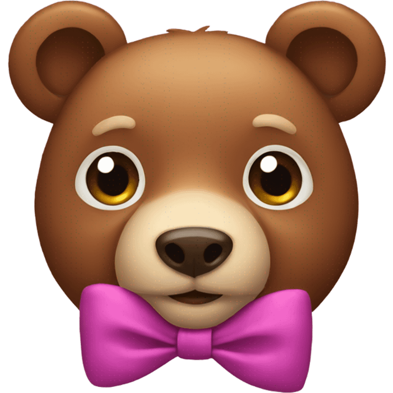 bear with bow emoji