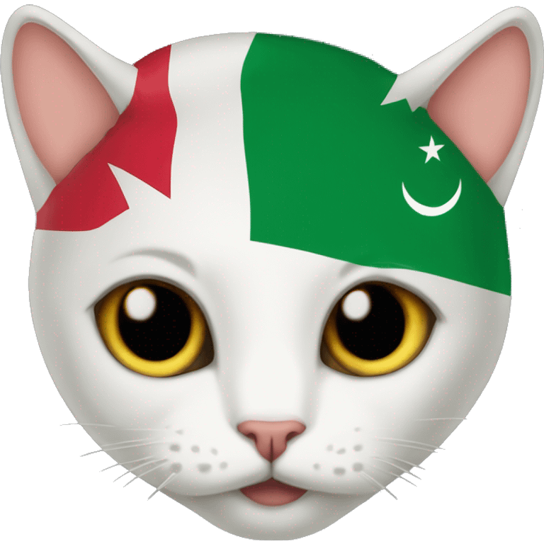 Cat loving algerian flag  emoji