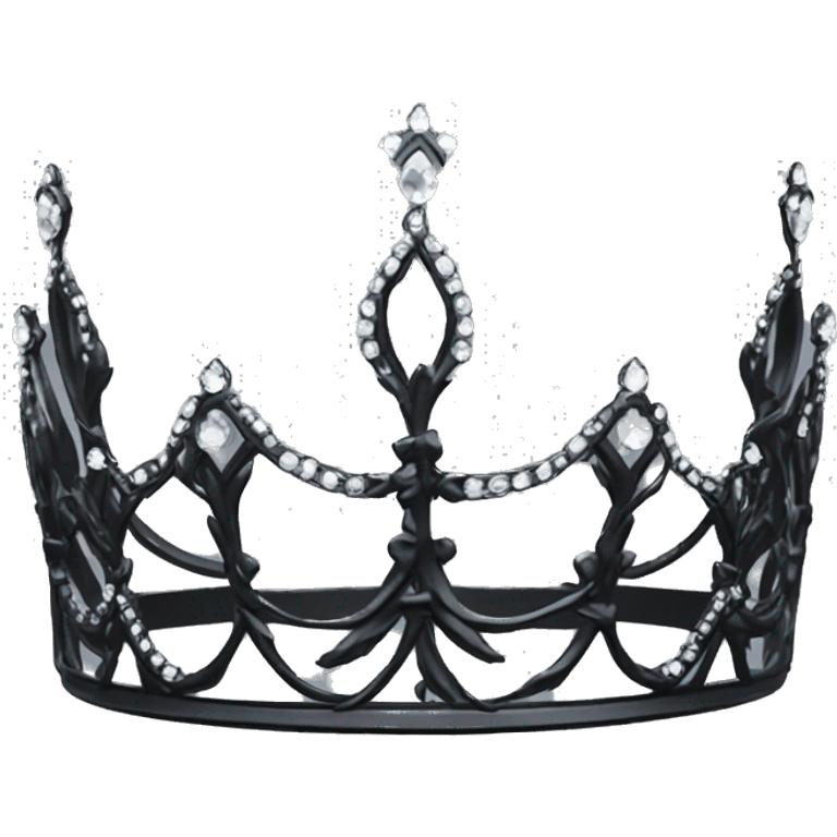 a black minimalist tiara emoji