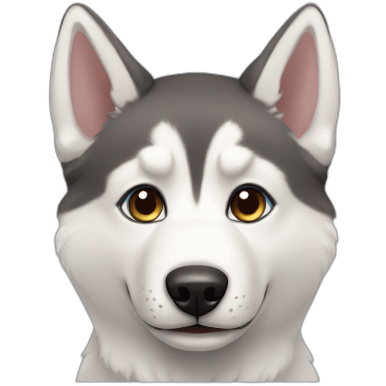 puppy syberian husky dog emoji