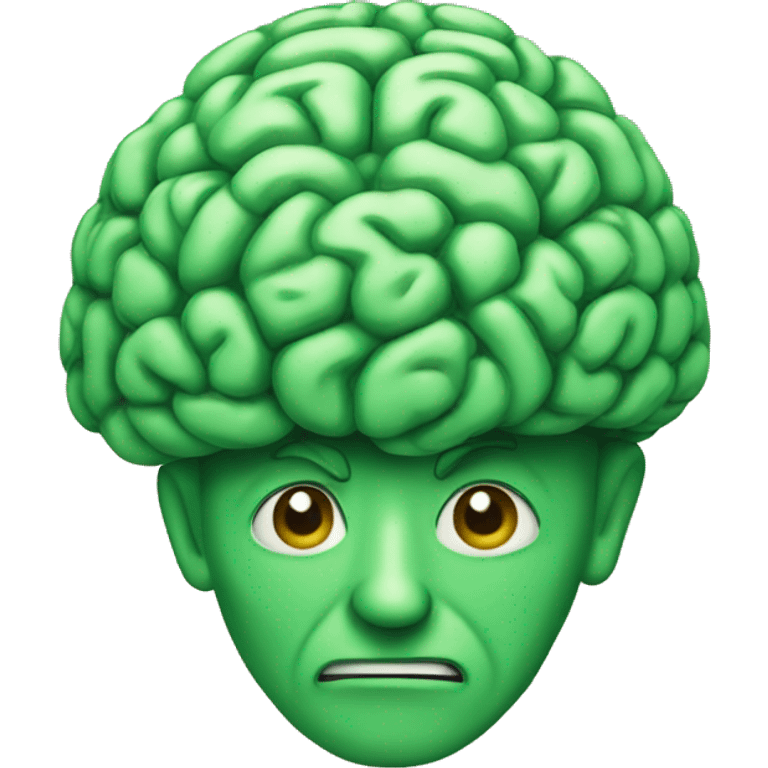 Green old brain emoji