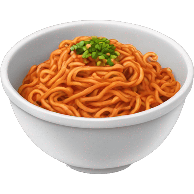 Bowl of spicy buldak noodles  emoji