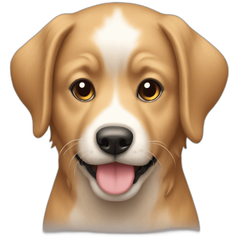 Chien sur un chat emoji