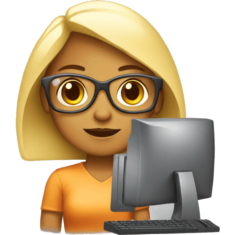 computer programmer Girl with computer emoji